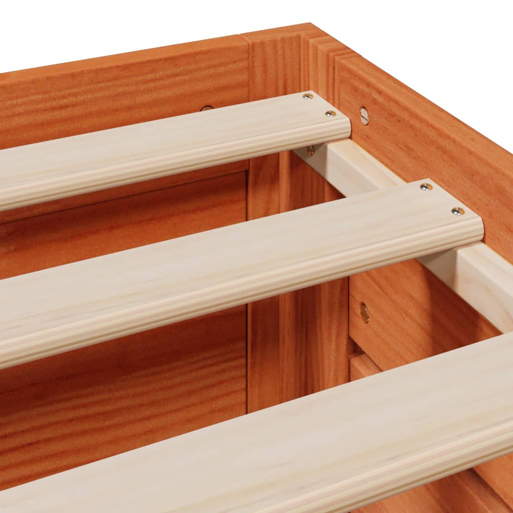 Bedframe zonder matras met lades grenenhout wasbruin 100x200 cm is nu te koop bij PeponiXL, paradijselijk wonen!