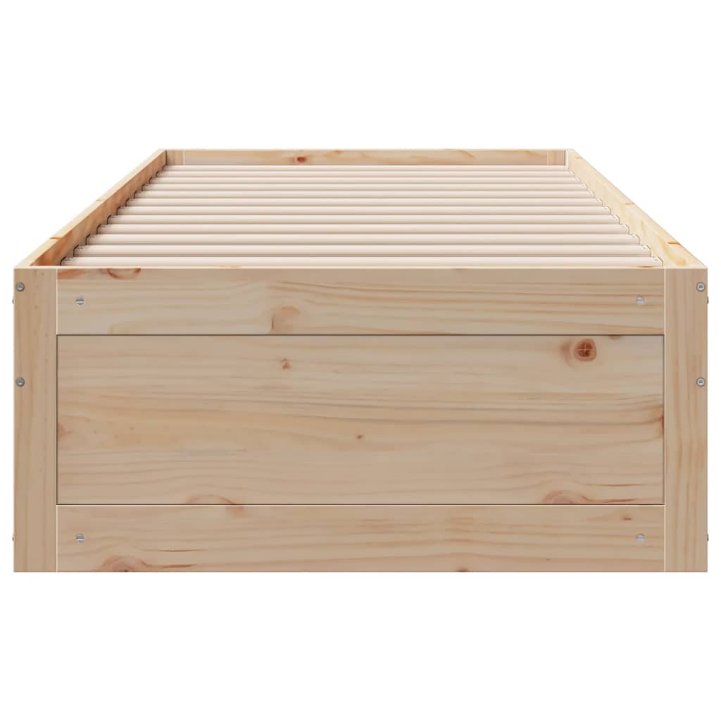 Bedframe zonder matras met lades massief grenenhout 90x200 cm