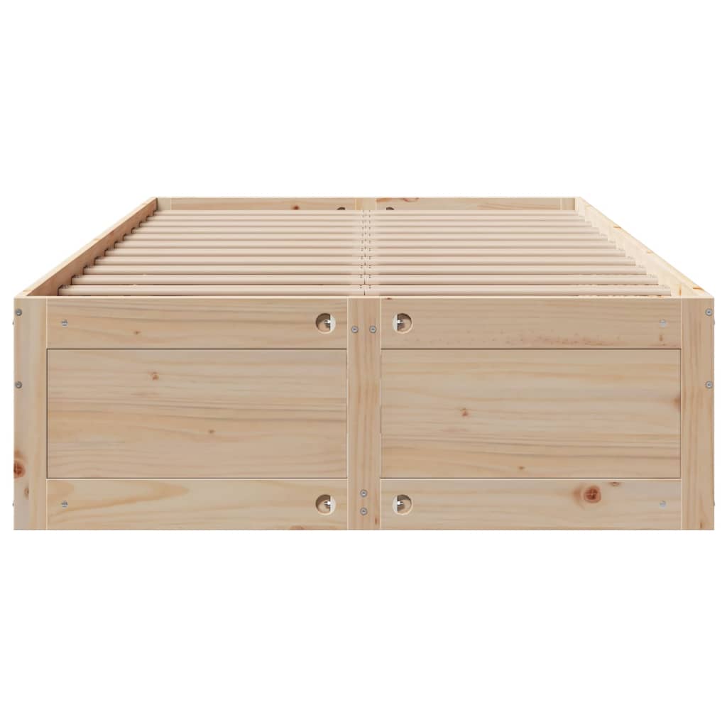 Bedframe zonder matras met lades massief grenenhout 120x190 cm