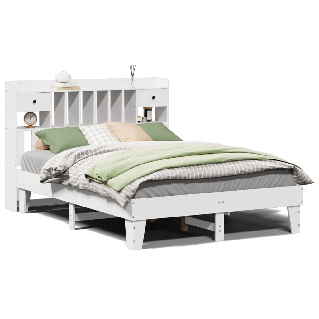 Bedframe zonder matras massief grenenhout wit 160x200 cm is nu te koop bij PeponiXL, paradijselijk wonen!