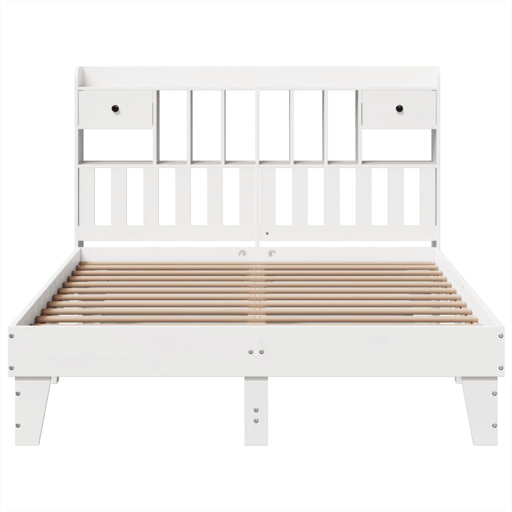 Bedframe zonder matras massief grenenhout wit 160x200 cm is nu te koop bij PeponiXL, paradijselijk wonen!
