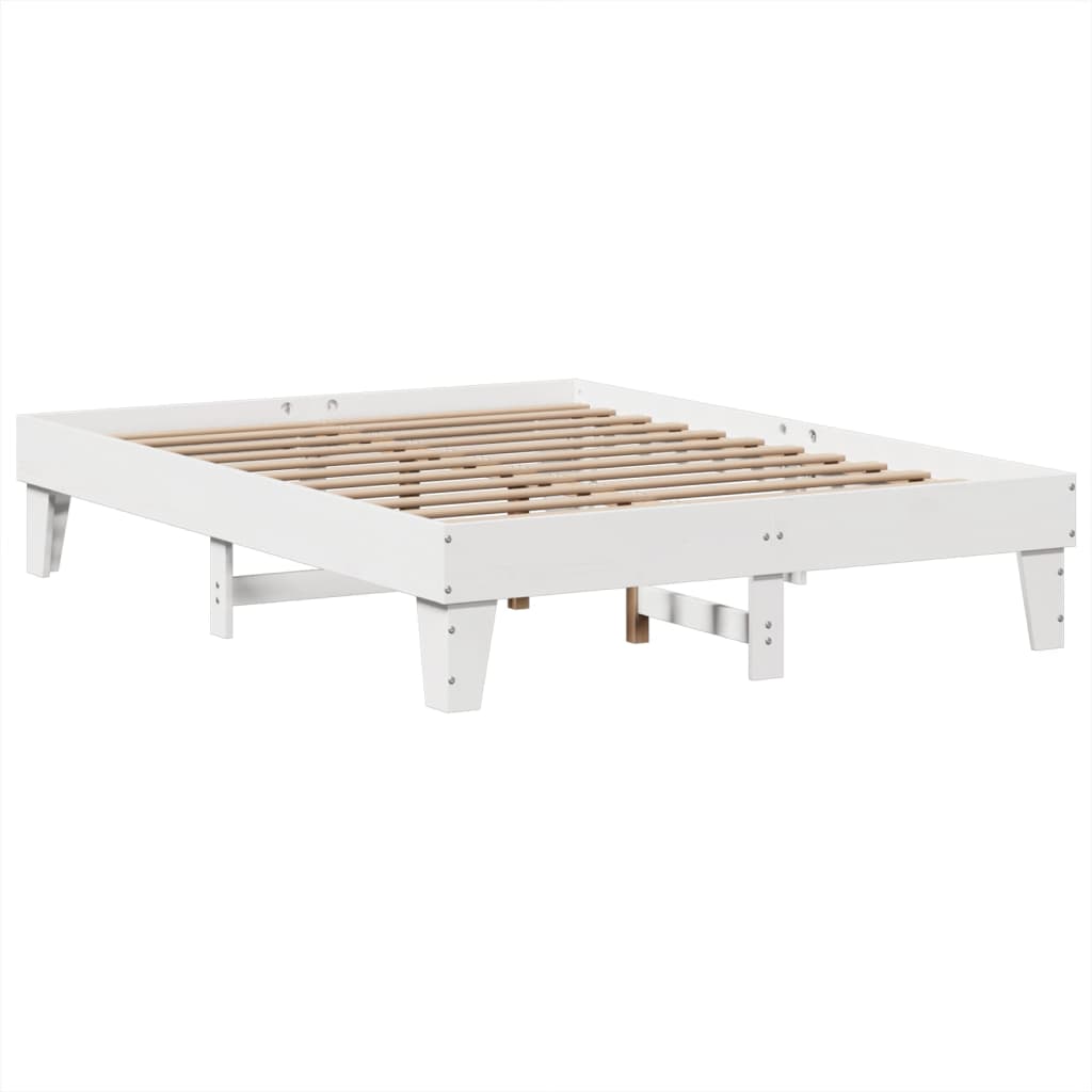 Bedframe zonder matras massief grenenhout wit 160x200 cm is nu te koop bij PeponiXL, paradijselijk wonen!