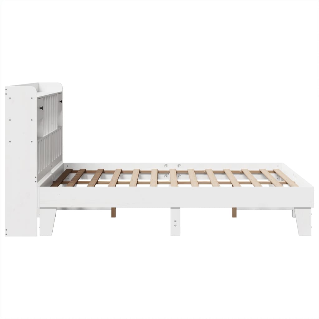 Bedframe zonder matras massief grenenhout wit 150x200 cm is nu te koop bij PeponiXL, paradijselijk wonen!