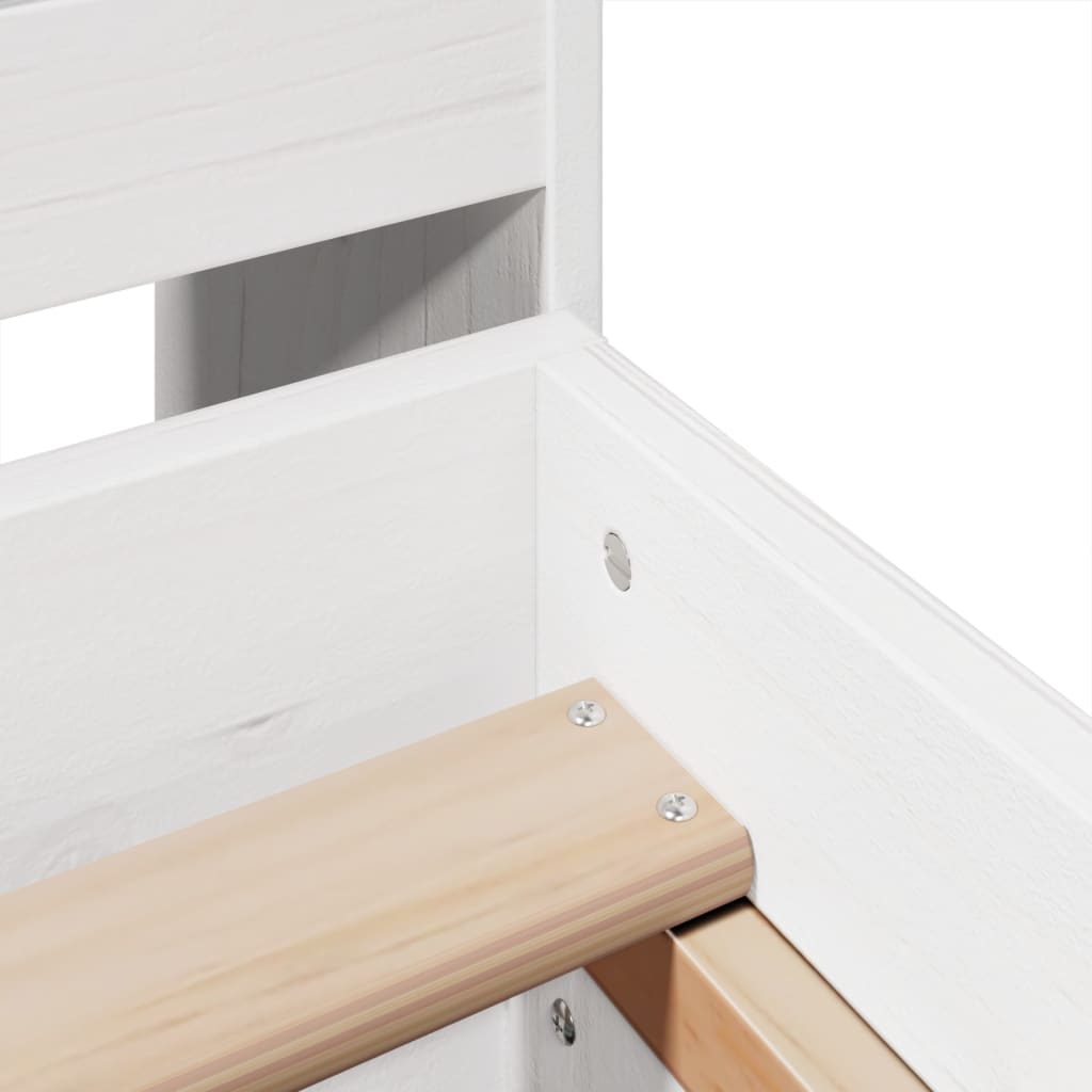 Bedframe zonder matras massief grenenhout wit 150x200 cm is nu te koop bij PeponiXL, paradijselijk wonen!
