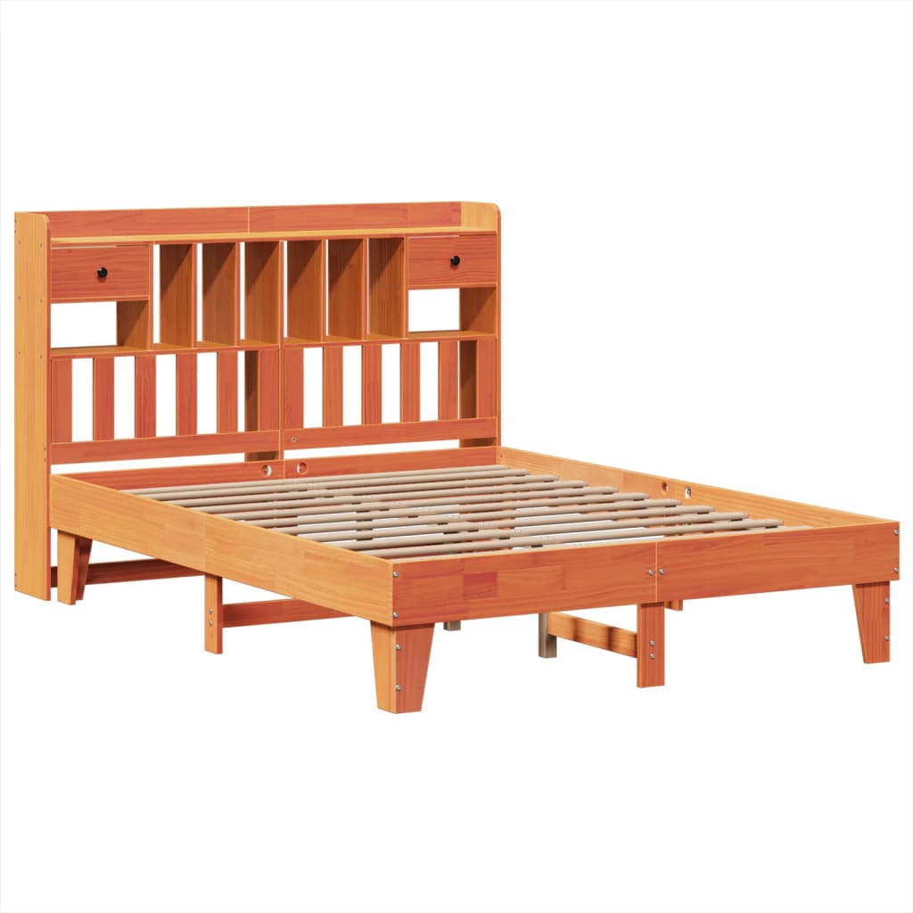 Bedframe zonder matras massief grenenhout wasbruin 150x200 cm is nu te koop bij PeponiXL, paradijselijk wonen!