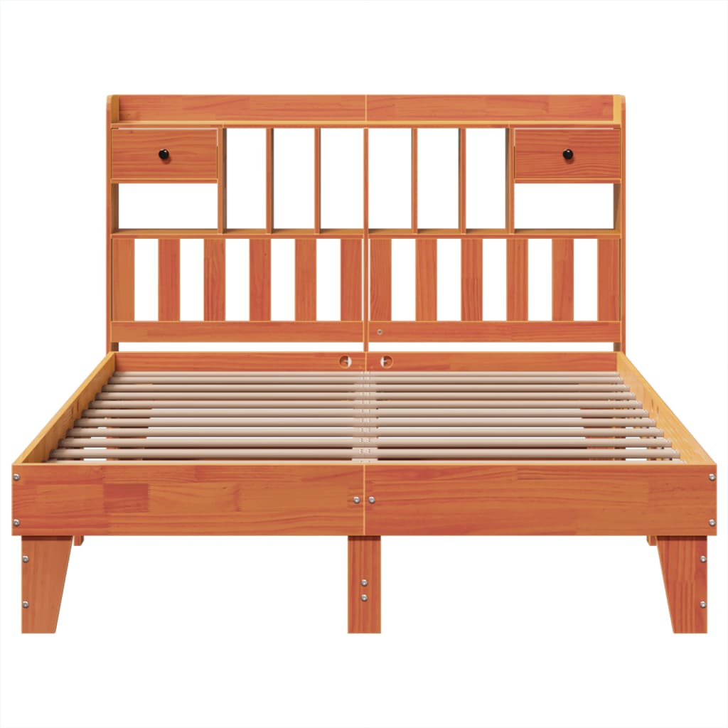 Bedframe zonder matras massief grenenhout wasbruin 150x200 cm is nu te koop bij PeponiXL, paradijselijk wonen!