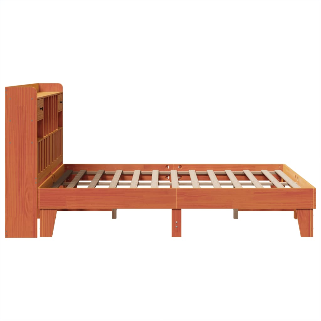 Bedframe zonder matras massief grenenhout wasbruin 150x200 cm is nu te koop bij PeponiXL, paradijselijk wonen!