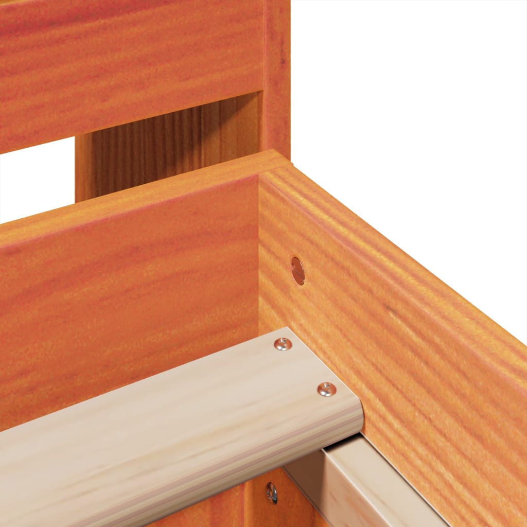 Bedframe zonder matras massief grenenhout wasbruin 150x200 cm is nu te koop bij PeponiXL, paradijselijk wonen!