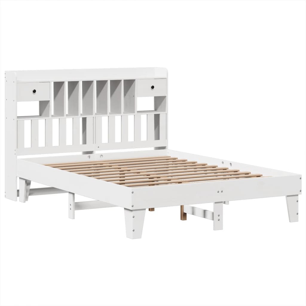 Bedframe zonder matras massief grenenhout wit 140x200 cm is nu te koop bij PeponiXL, paradijselijk wonen!