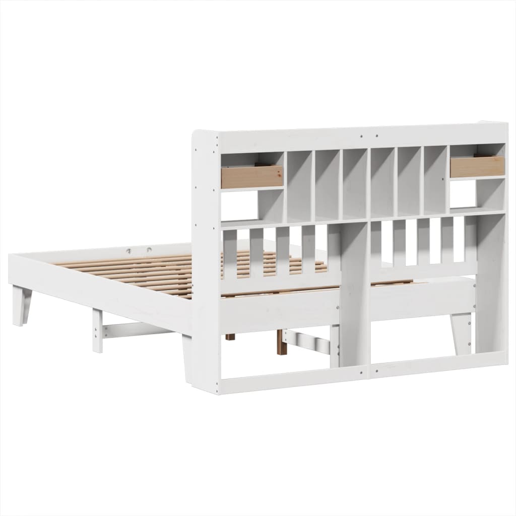 Bedframe zonder matras massief grenenhout wit 140x200 cm is nu te koop bij PeponiXL, paradijselijk wonen!