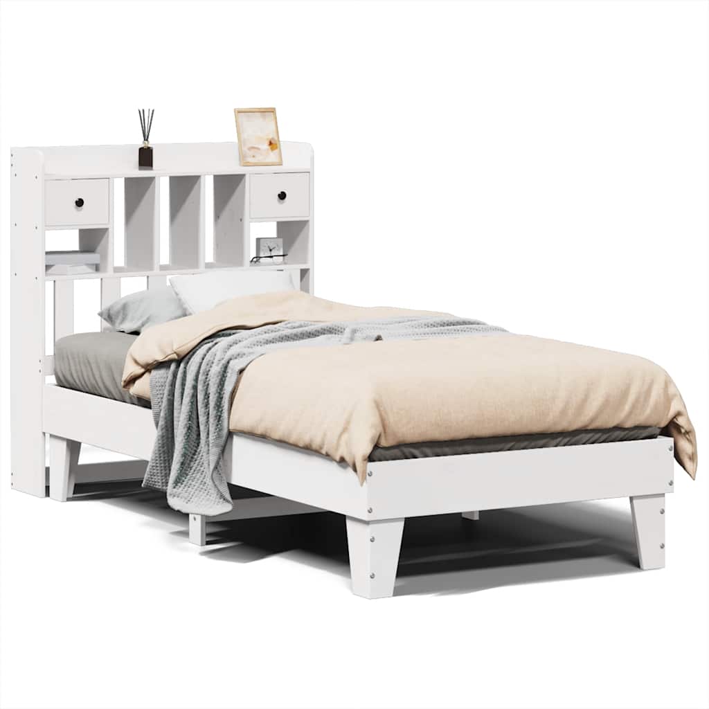 Bedframe zonder matras massief grenenhout wit 90x200 cm is nu te koop bij PeponiXL, paradijselijk wonen!