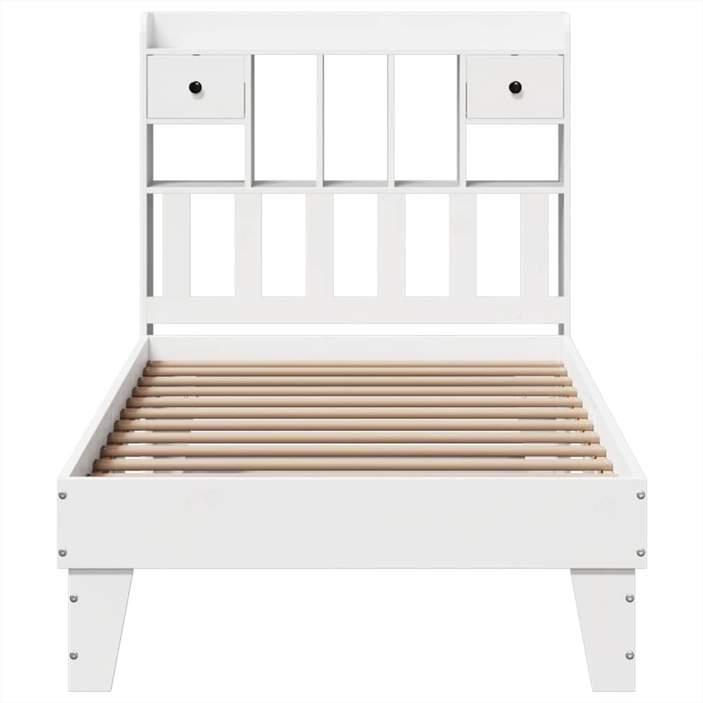 Bedframe zonder matras massief grenenhout wit 90x200 cm is nu te koop bij PeponiXL, paradijselijk wonen!