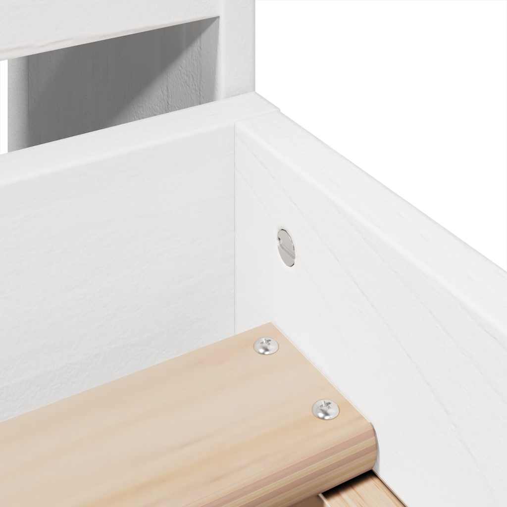 Bedframe zonder matras massief grenenhout wit 90x200 cm is nu te koop bij PeponiXL, paradijselijk wonen!