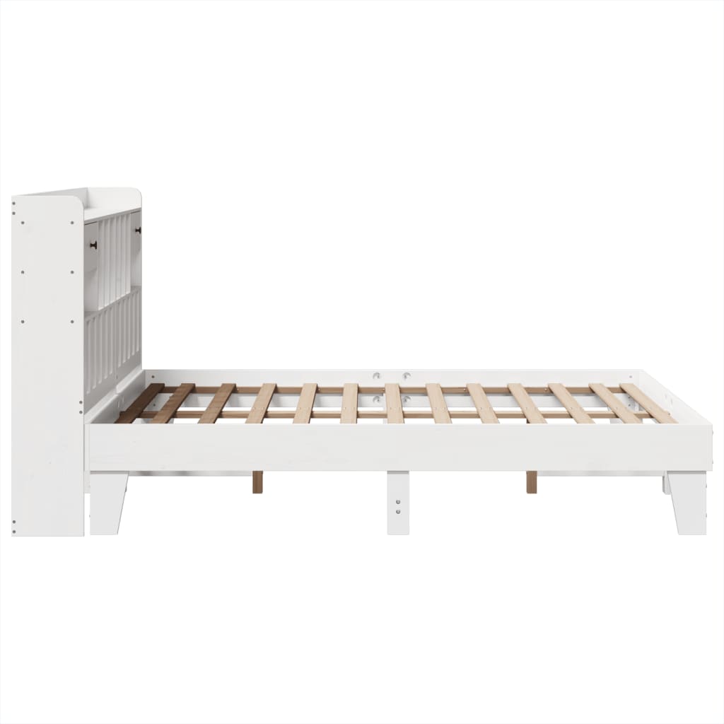 Bedframe zonder matras massief grenenhout wit 140x190 cm is nu te koop bij PeponiXL, paradijselijk wonen!