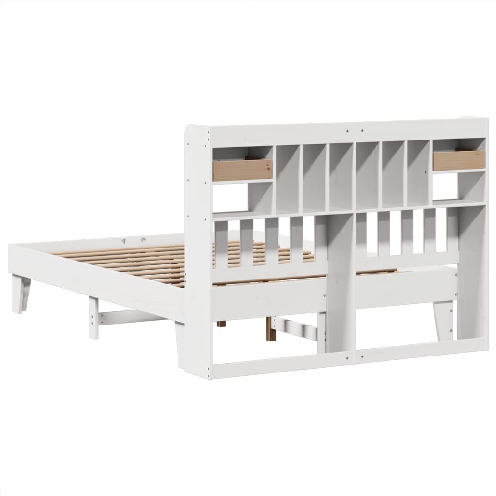 Bedframe zonder matras massief grenenhout wit 140x190 cm is nu te koop bij PeponiXL, paradijselijk wonen!