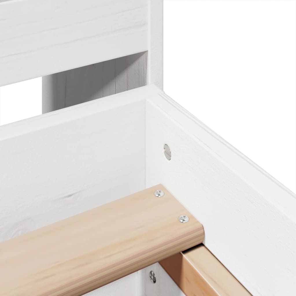 Bedframe zonder matras massief grenenhout wit 140x190 cm is nu te koop bij PeponiXL, paradijselijk wonen!