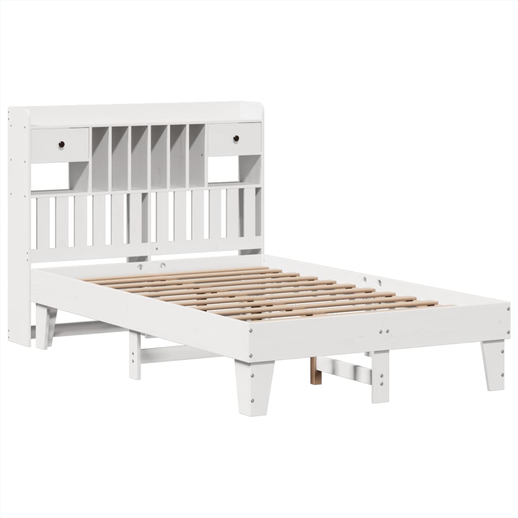 Bedframe zonder matras massief grenenhout wit 135x190 cm is nu te koop bij PeponiXL, paradijselijk wonen!