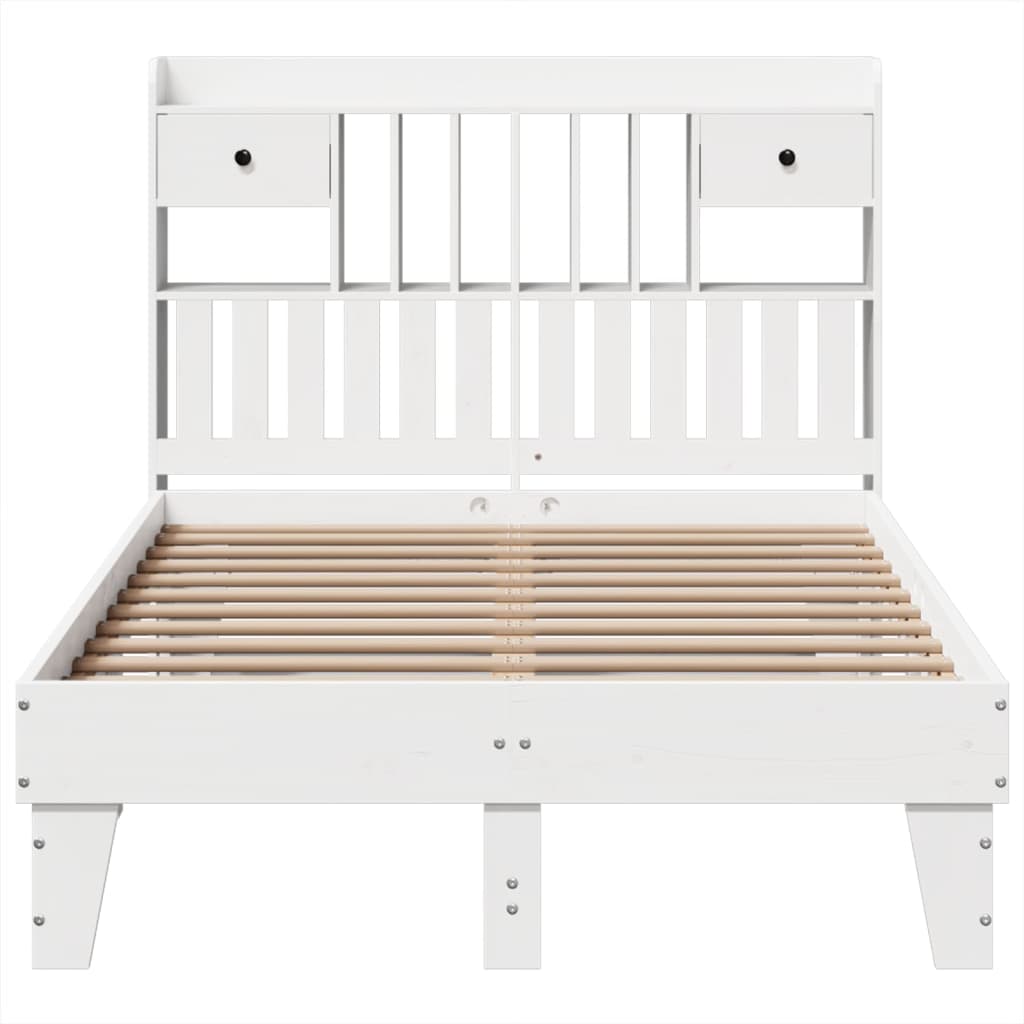 Bedframe zonder matras massief grenenhout wit 135x190 cm is nu te koop bij PeponiXL, paradijselijk wonen!