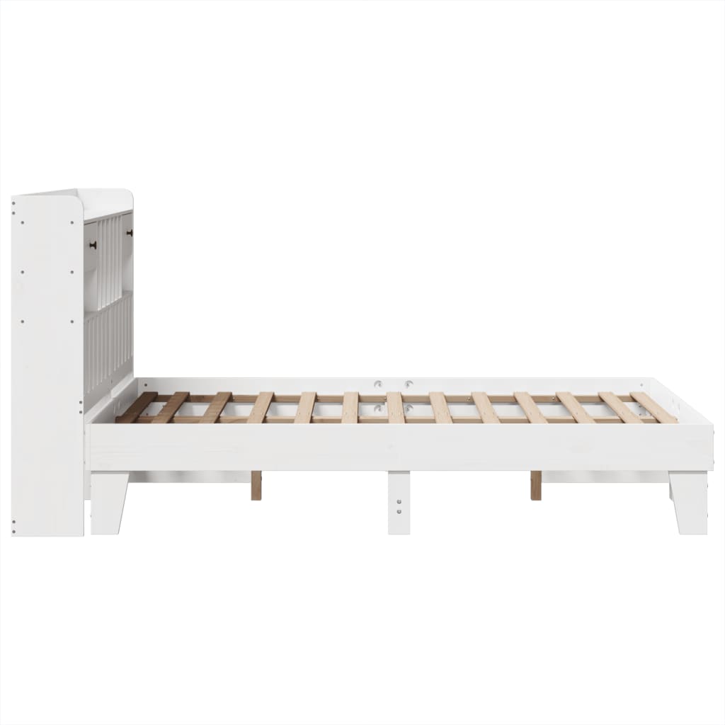 Bedframe zonder matras massief grenenhout wit 135x190 cm is nu te koop bij PeponiXL, paradijselijk wonen!