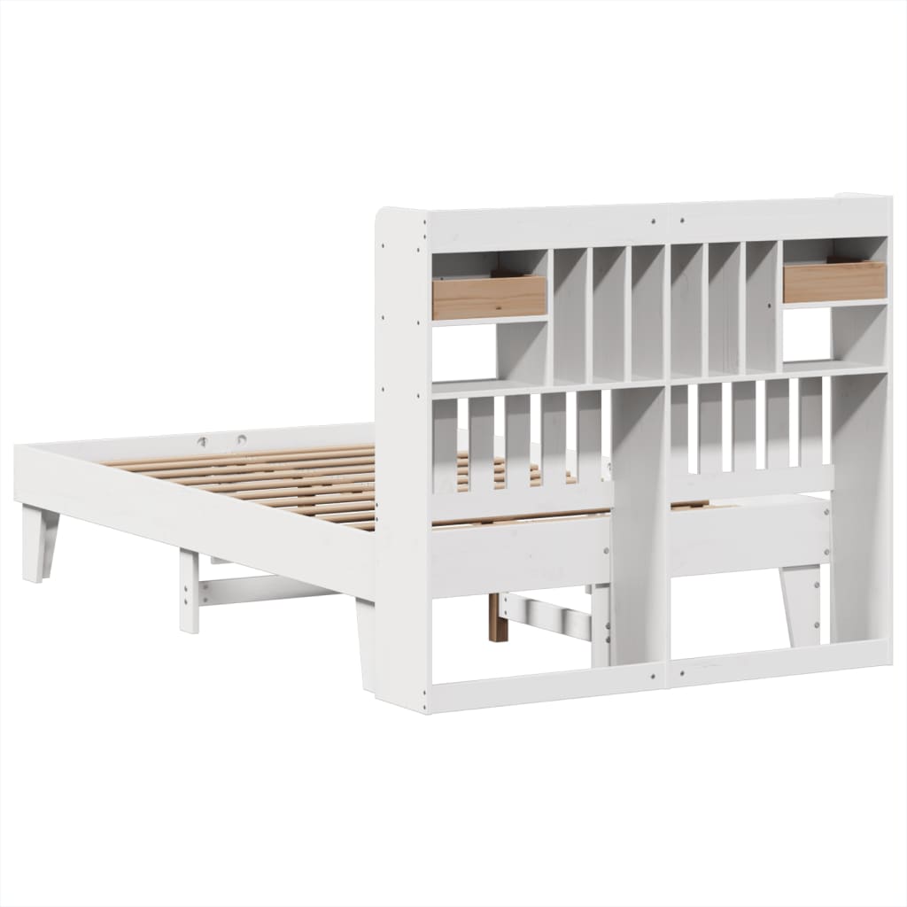 Bedframe zonder matras massief grenenhout wit 135x190 cm is nu te koop bij PeponiXL, paradijselijk wonen!