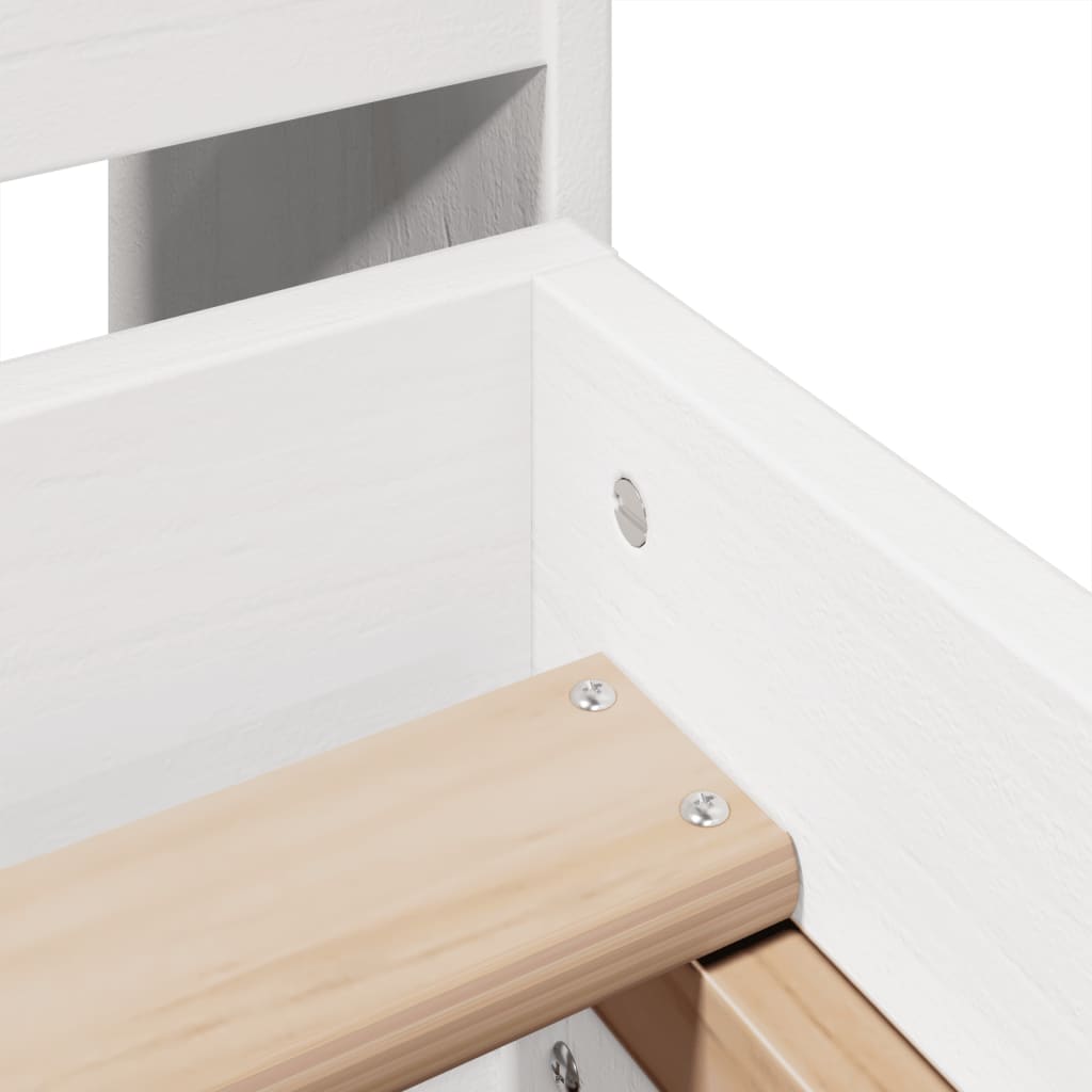 Bedframe zonder matras massief grenenhout wit 135x190 cm is nu te koop bij PeponiXL, paradijselijk wonen!