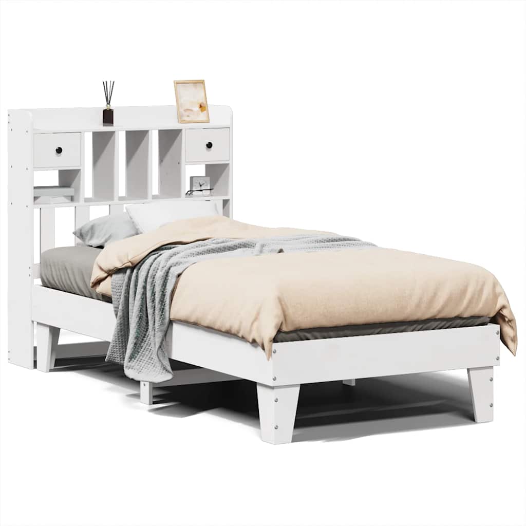 Bedframe zonder matras massief grenenhout wit 90x190 cm is nu te koop bij PeponiXL, paradijselijk wonen!
