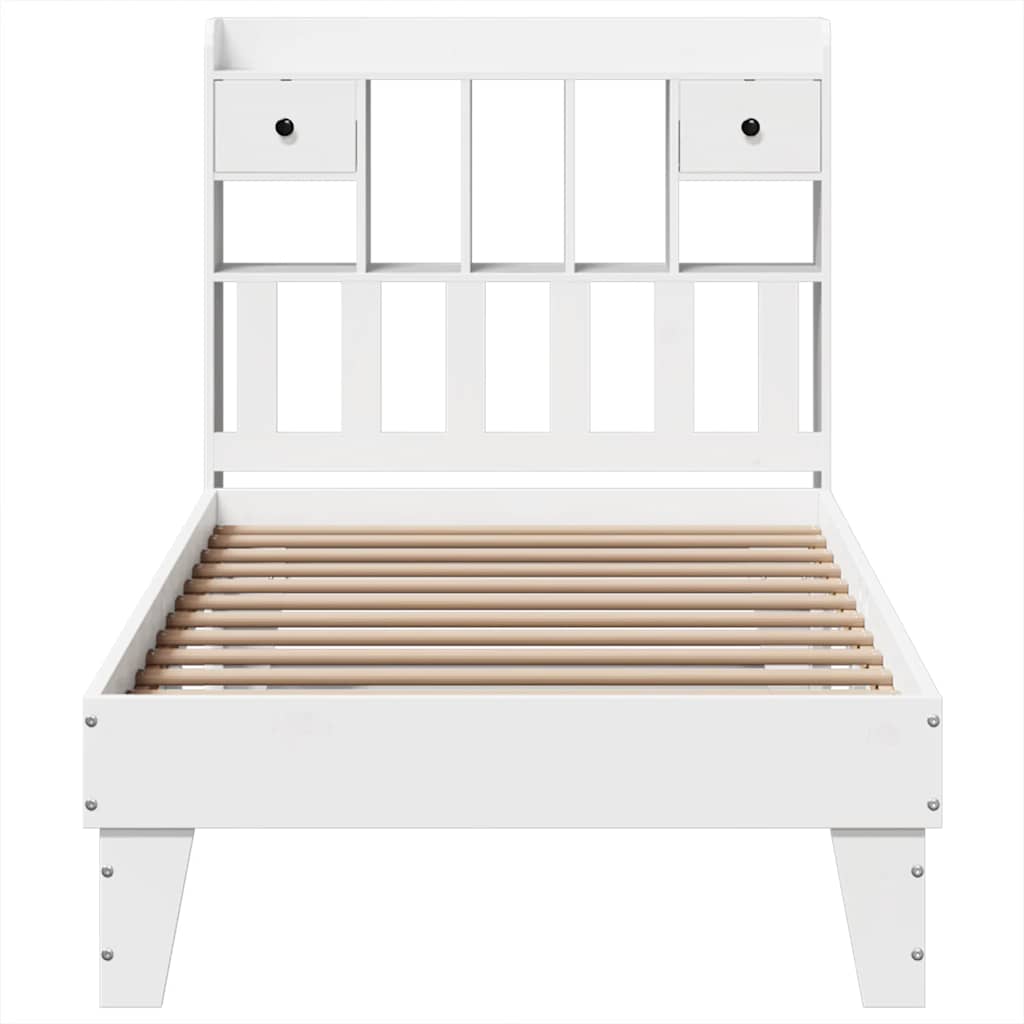 Bedframe zonder matras massief grenenhout wit 90x190 cm is nu te koop bij PeponiXL, paradijselijk wonen!