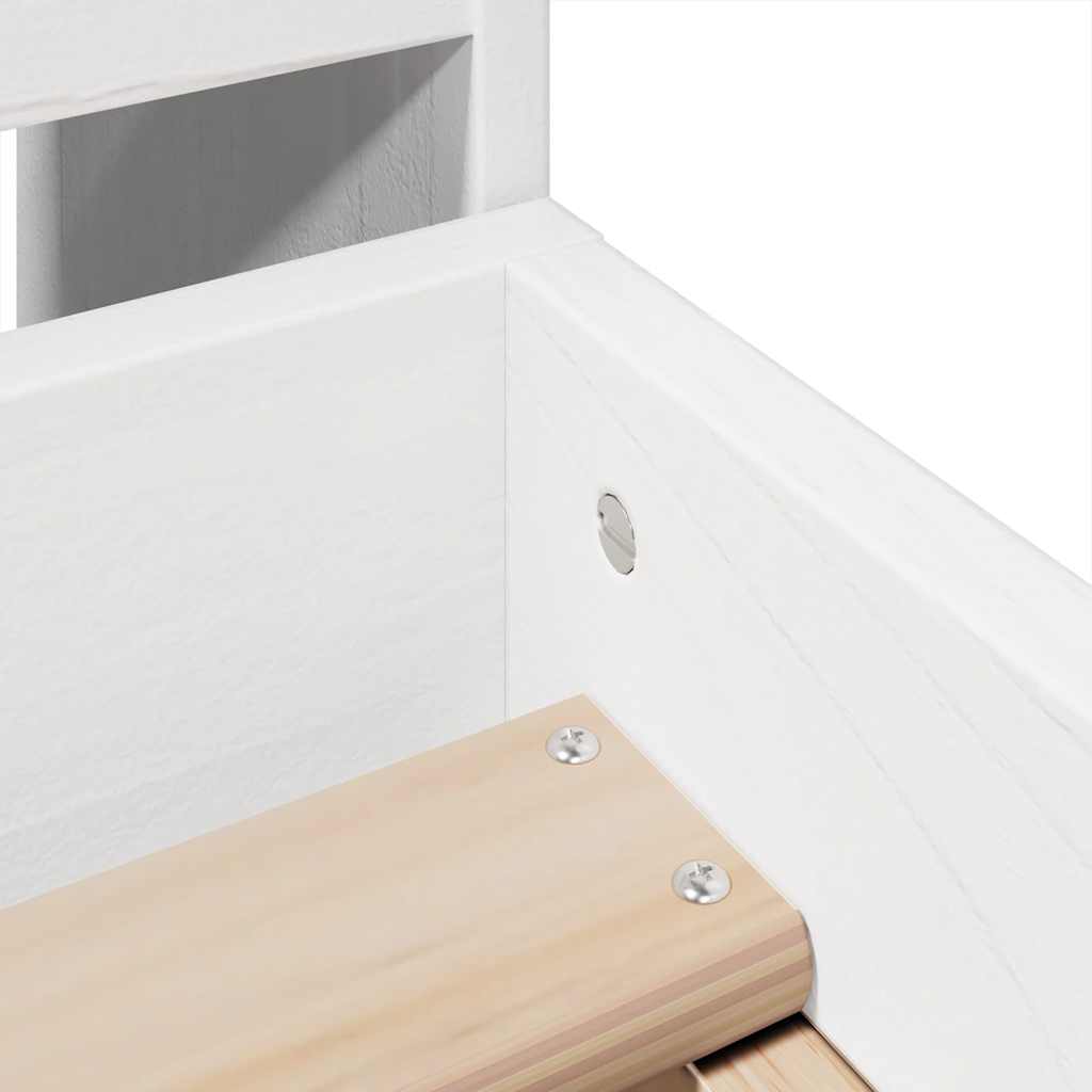 Bedframe zonder matras massief grenenhout wit 90x190 cm is nu te koop bij PeponiXL, paradijselijk wonen!