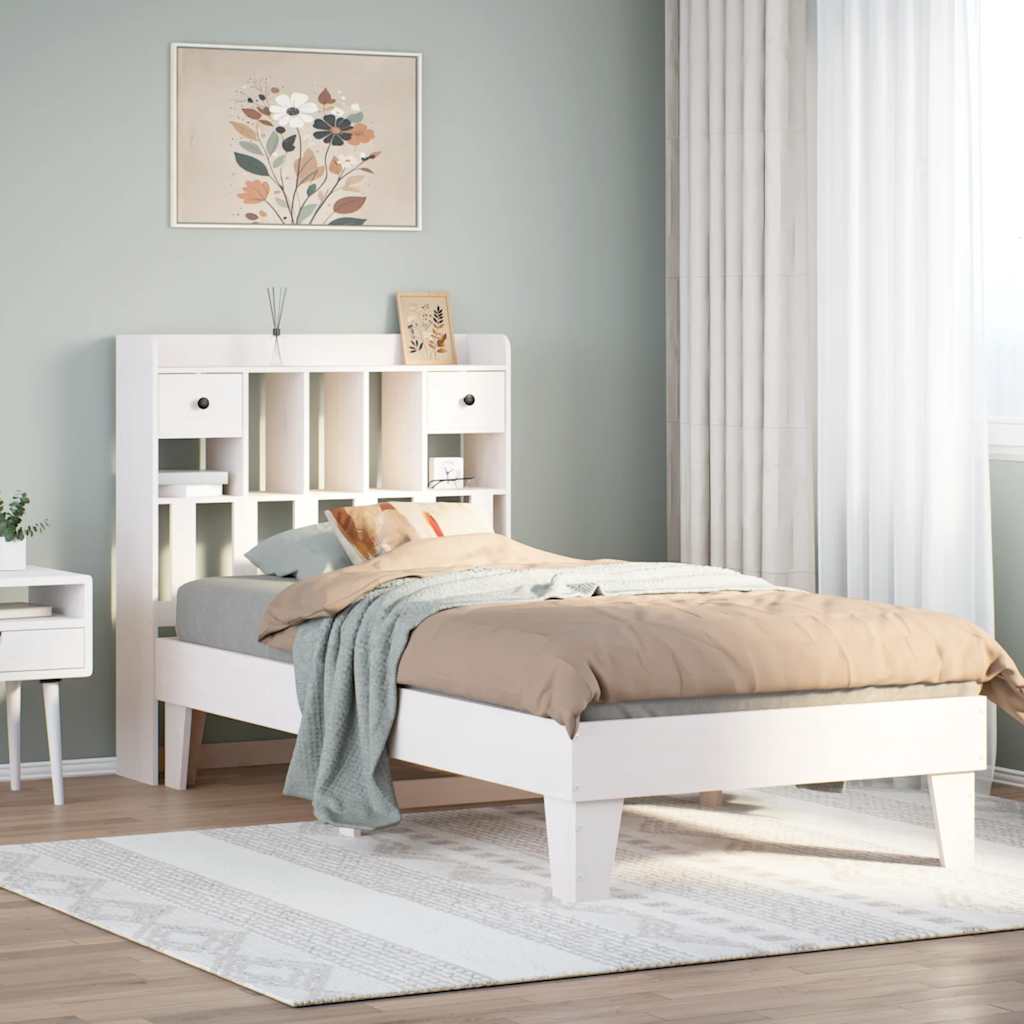 Bedframe zonder matras massief grenenhout wit 90x190 cm is nu te koop bij PeponiXL, paradijselijk wonen!