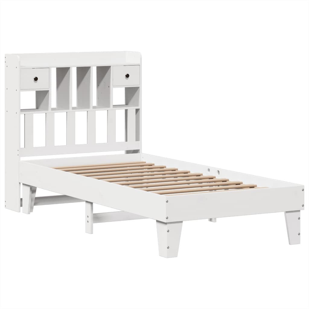 Bedframe zonder matras massief grenenhout wit 75x190 cm is nu te koop bij PeponiXL, paradijselijk wonen!