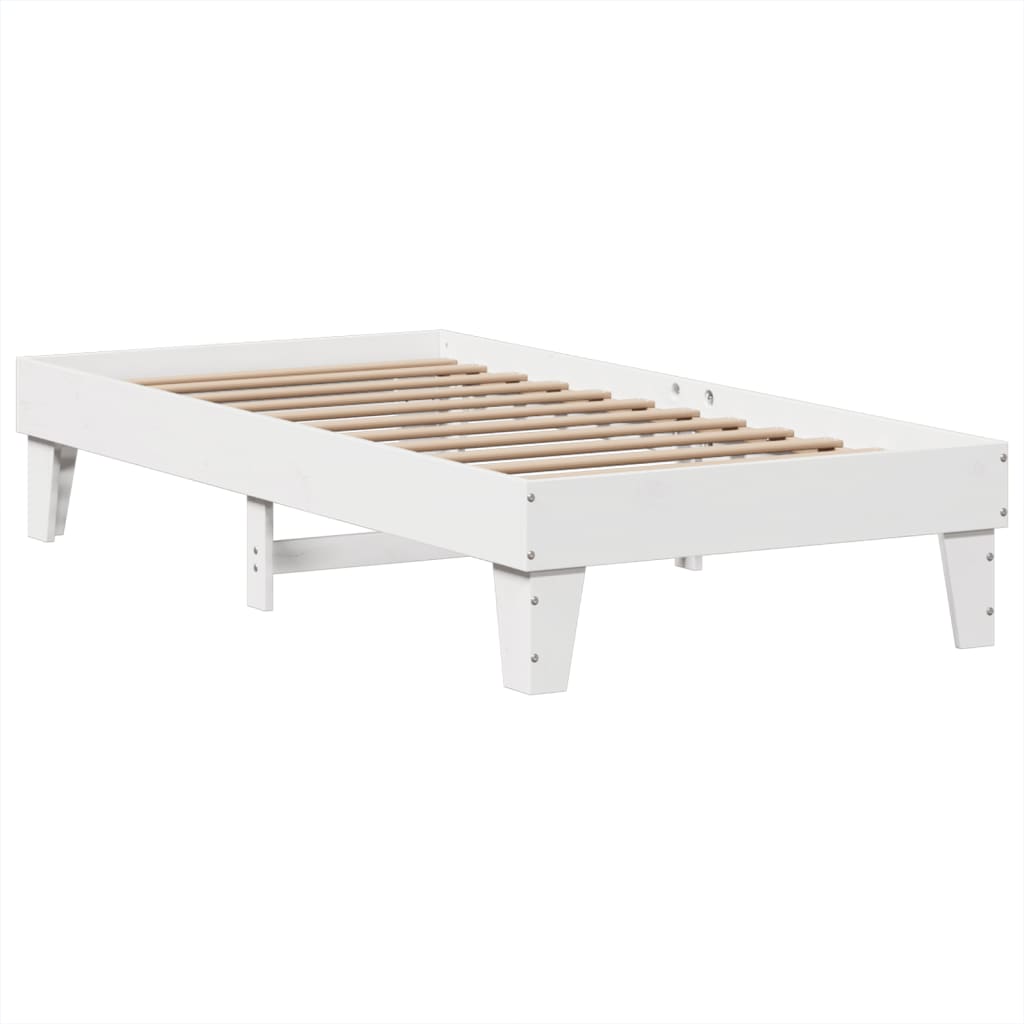 Bedframe zonder matras massief grenenhout wit 75x190 cm is nu te koop bij PeponiXL, paradijselijk wonen!