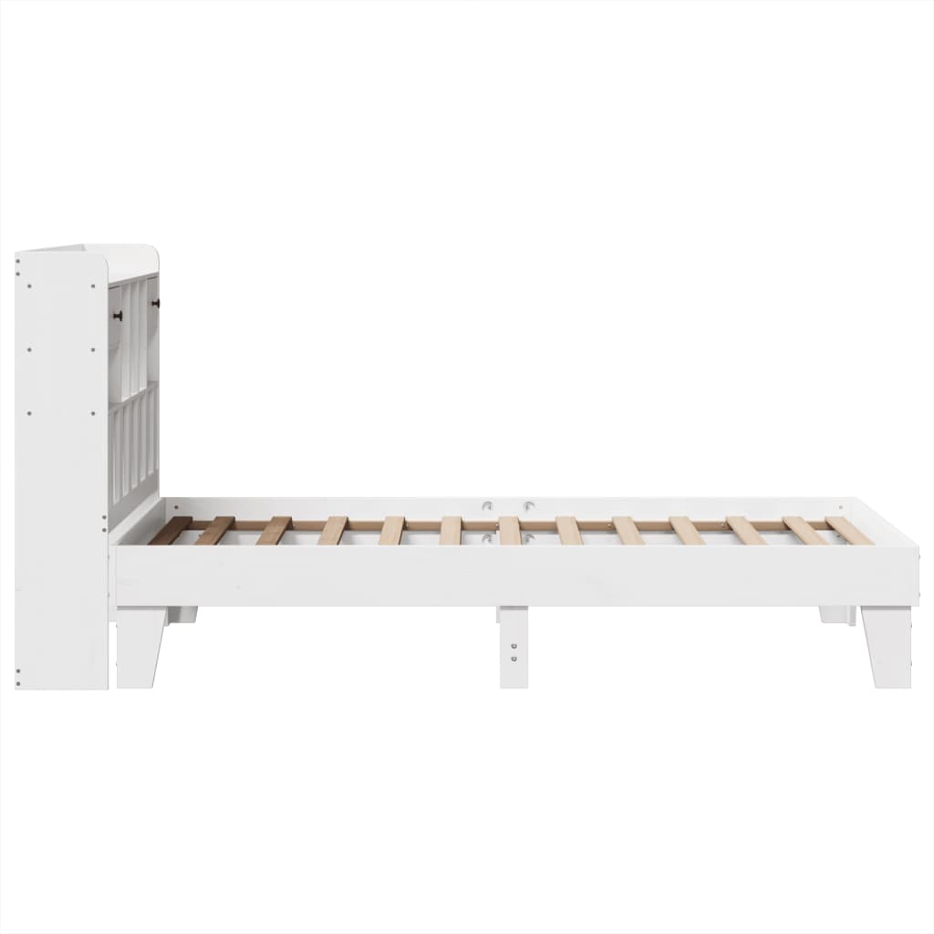 Bedframe zonder matras massief grenenhout wit 75x190 cm is nu te koop bij PeponiXL, paradijselijk wonen!