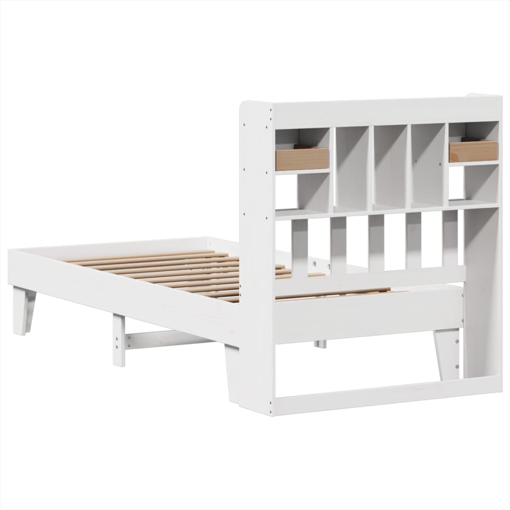 Bedframe zonder matras massief grenenhout wit 75x190 cm is nu te koop bij PeponiXL, paradijselijk wonen!