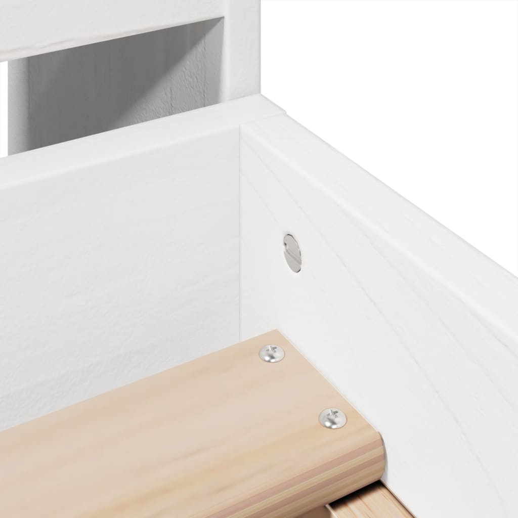 Bedframe zonder matras massief grenenhout wit 75x190 cm is nu te koop bij PeponiXL, paradijselijk wonen!