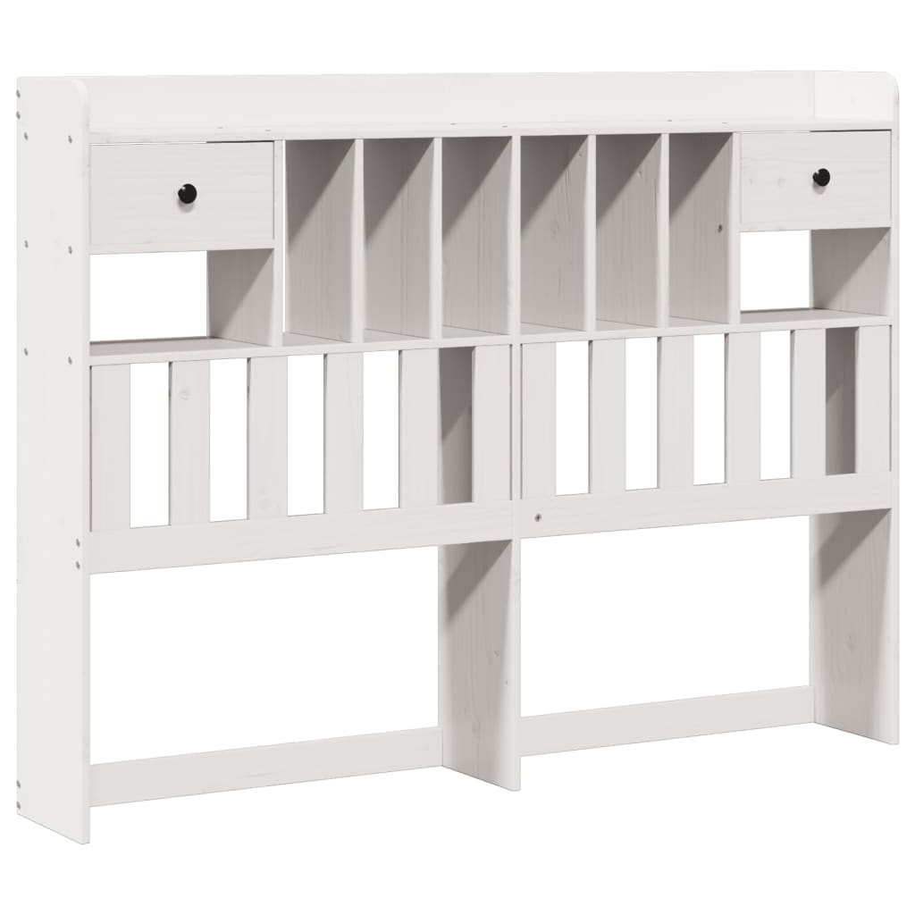 Bed met boekenkast zonder matras grenenhout wit 150x200 cm is nu te koop bij PeponiXL, paradijselijk wonen!