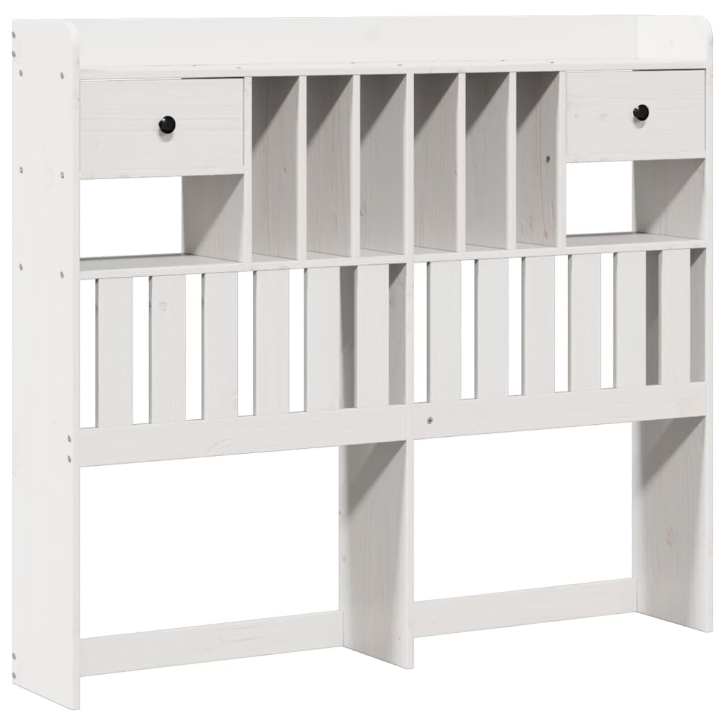 Bed met boekenkast zonder matras grenenhout wit 135x190 cm is nu te koop bij PeponiXL, paradijselijk wonen!