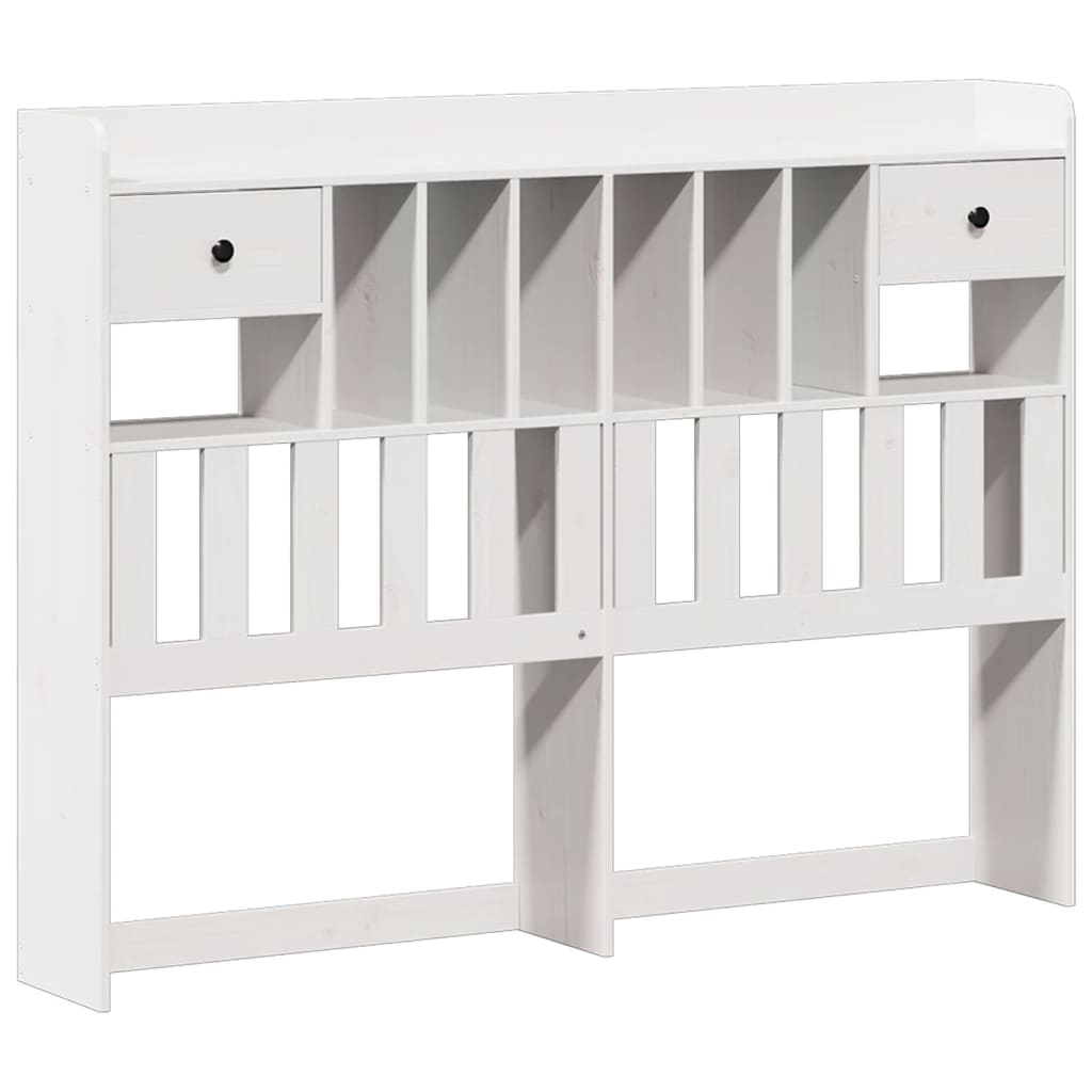 Bed met boekenkast zonder matras grenenhout wit 140x200 cm is nu te koop bij PeponiXL, paradijselijk wonen!