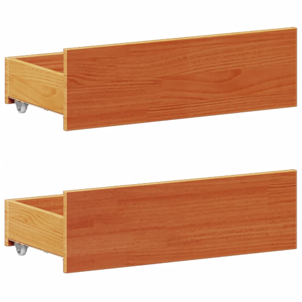 Bed met boekenkast zonder matras grenenhout wasbruin 140x200 cm is nu te koop bij PeponiXL, paradijselijk wonen!