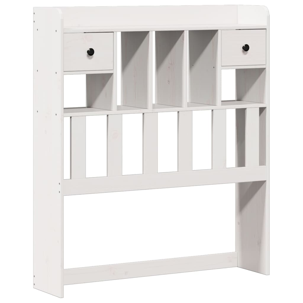 Bed met boekenkast zonder matras grenenhout wit 90x200 cm is nu te koop bij PeponiXL, paradijselijk wonen!