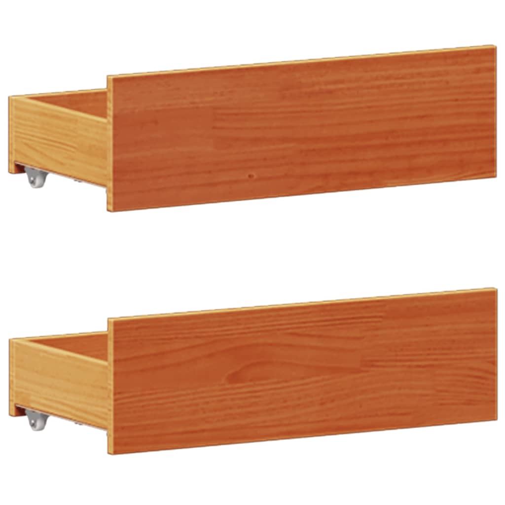 Bed met boekenkast zonder matras grenenhout wasbruin 135x190 cm is nu te koop bij PeponiXL, paradijselijk wonen!