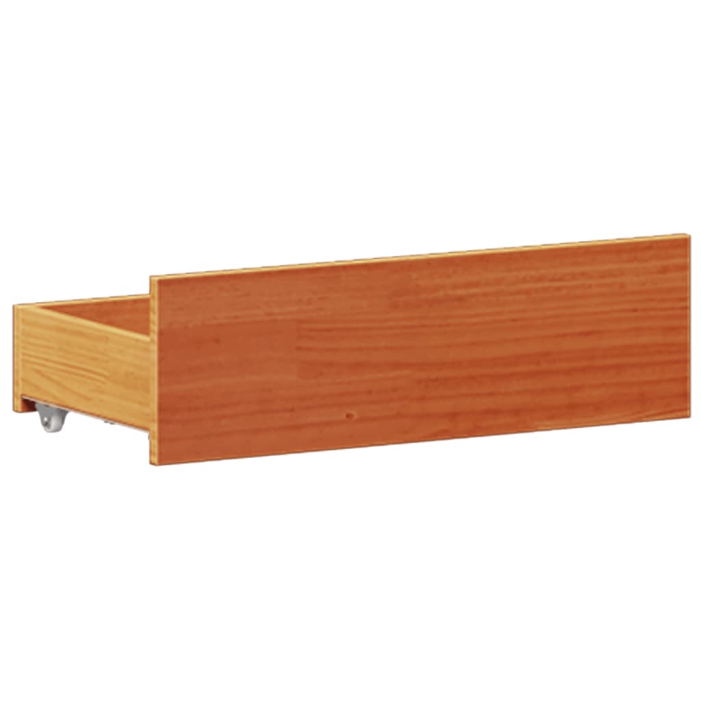 Bed met boekenkast zonder matras grenenhout wasbruin 135x190 cm is nu te koop bij PeponiXL, paradijselijk wonen!