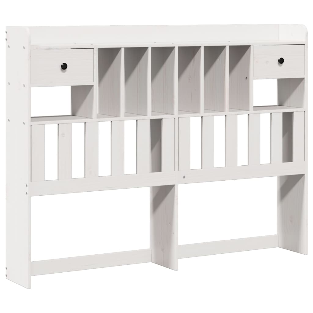 Bed met boekenkast zonder matras grenenhout wit 150x200 cm is nu te koop bij PeponiXL, paradijselijk wonen!