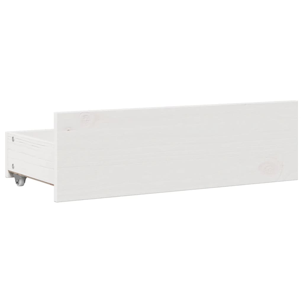 Bed met boekenkast zonder matras grenenhout wit 140x200 cm is nu te koop bij PeponiXL, paradijselijk wonen!