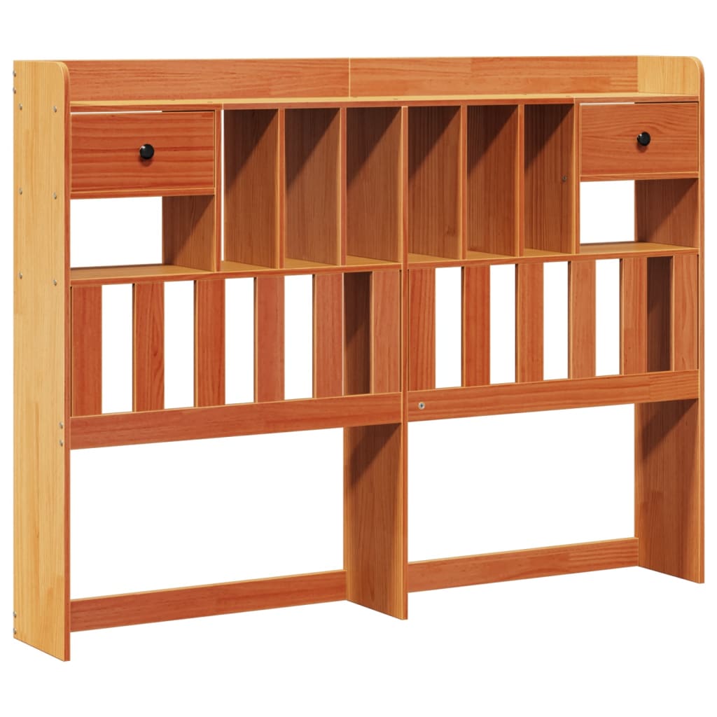Bed met boekenkast zonder matras grenenhout wasbruin 140x200 cm is nu te koop bij PeponiXL, paradijselijk wonen!