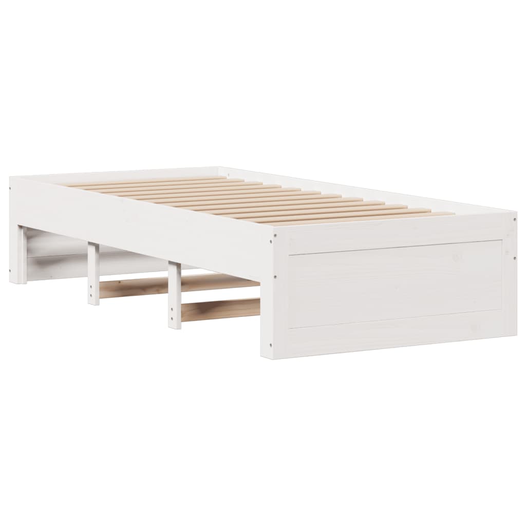 Bed met boekenkast zonder matras grenenhout wit 90x200 cm is nu te koop bij PeponiXL, paradijselijk wonen!