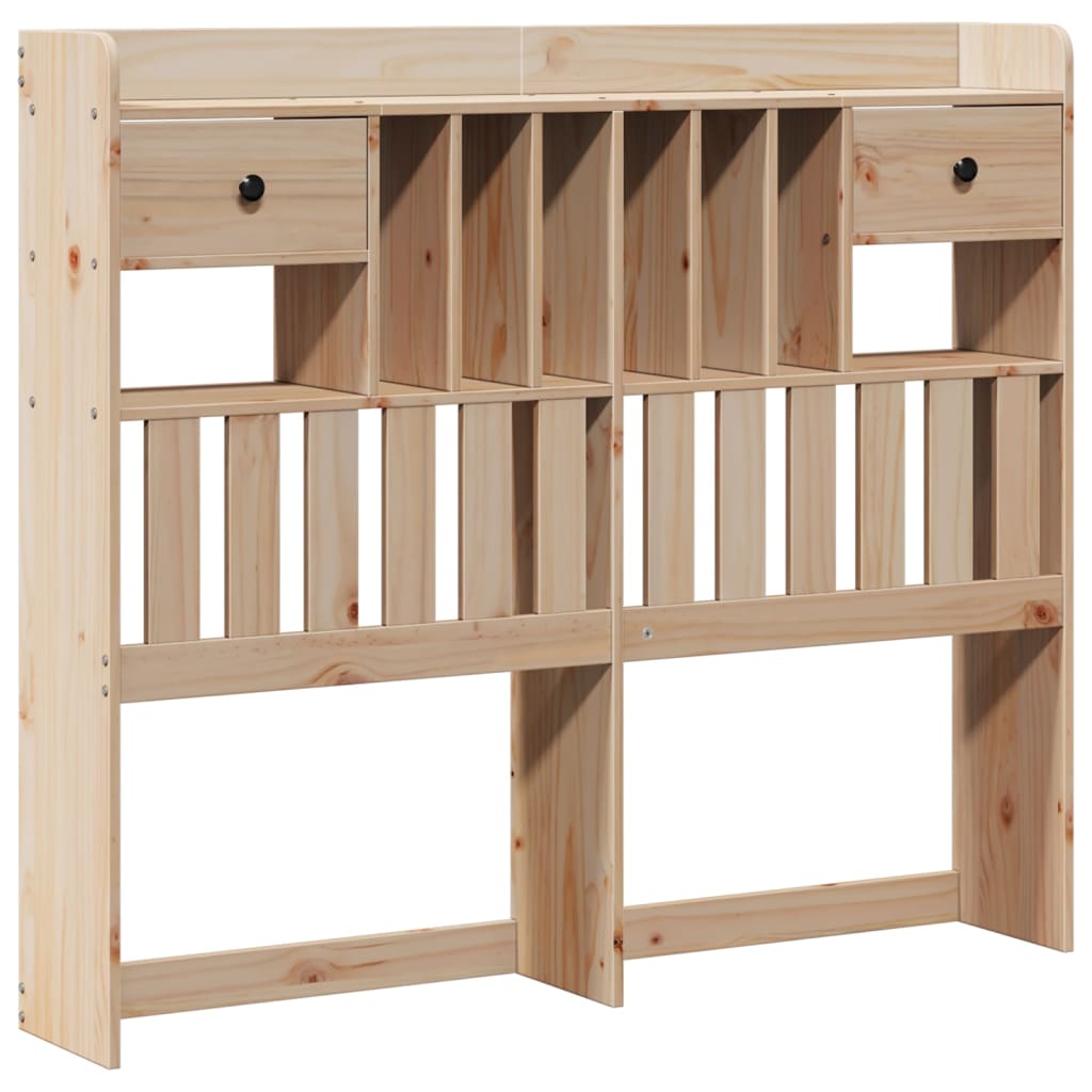 Bed met boekenkast zonder matras massief grenenhout 135x190 cm is nu te koop bij PeponiXL, paradijselijk wonen!