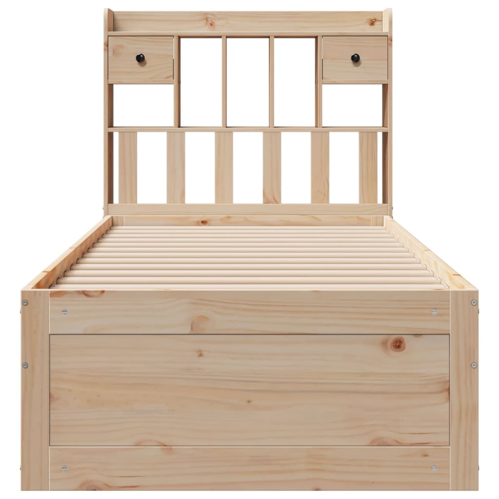 Bed met boekenkast zonder matras massief grenenhout 75x190 cm is nu te koop bij PeponiXL, paradijselijk wonen!