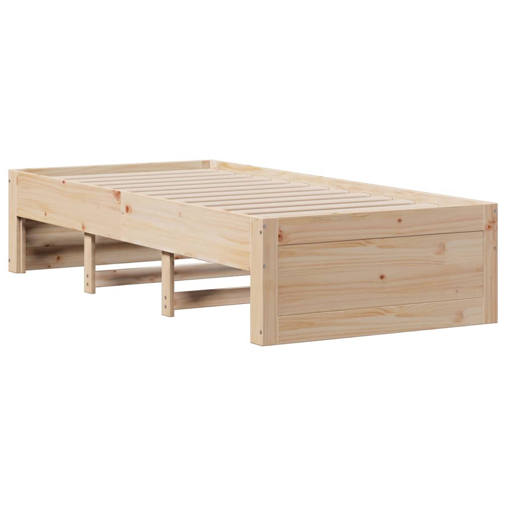 Bed met boekenkast zonder matras massief grenenhout 75x190 cm is nu te koop bij PeponiXL, paradijselijk wonen!