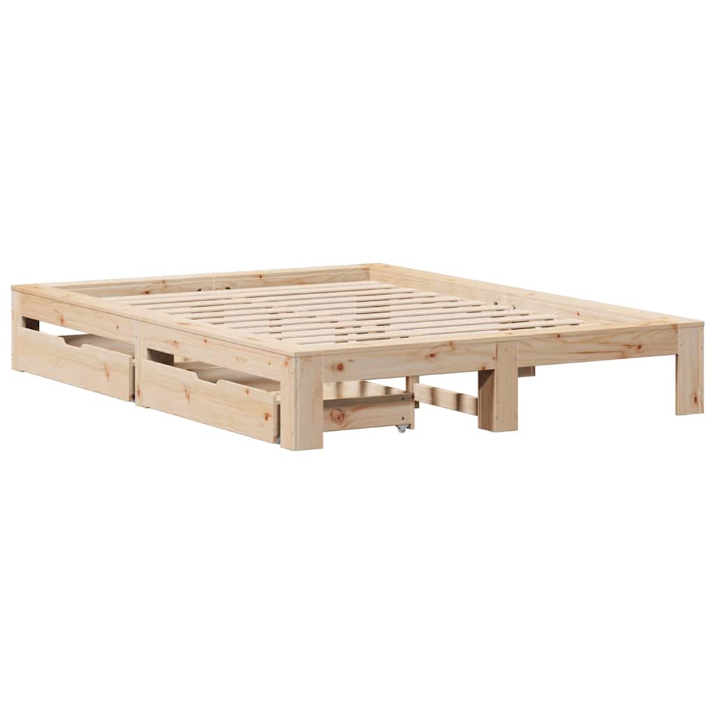 Bedframe zonder matras massief grenenhout 140x190 cm is nu te koop bij PeponiXL, paradijselijk wonen!