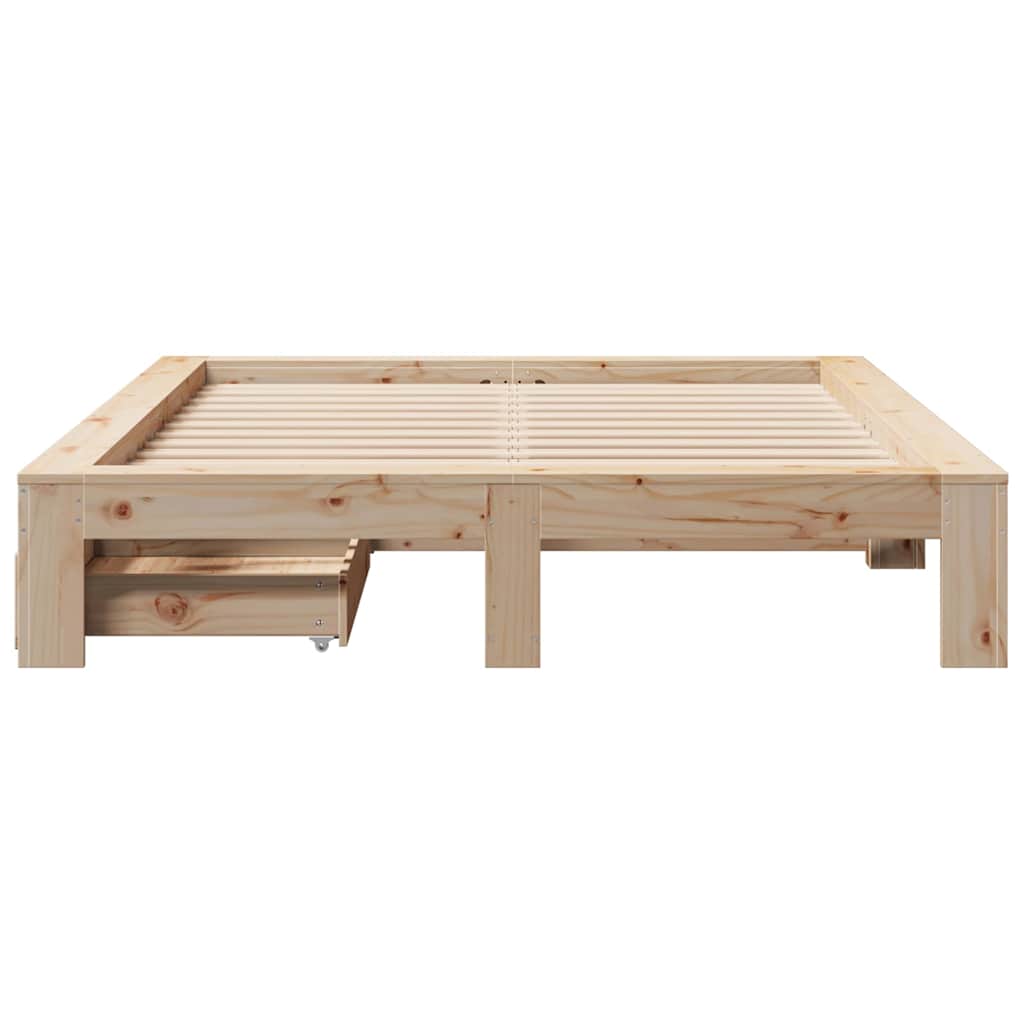 Bedframe zonder matras massief grenenhout 140x190 cm is nu te koop bij PeponiXL, paradijselijk wonen!